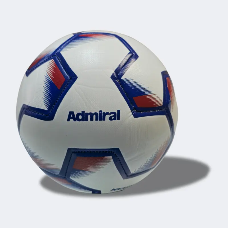 Admiral Striker Hyperseam Soccer Ball. Blue and Red Admiral soccer ball with the Admiral name displayed