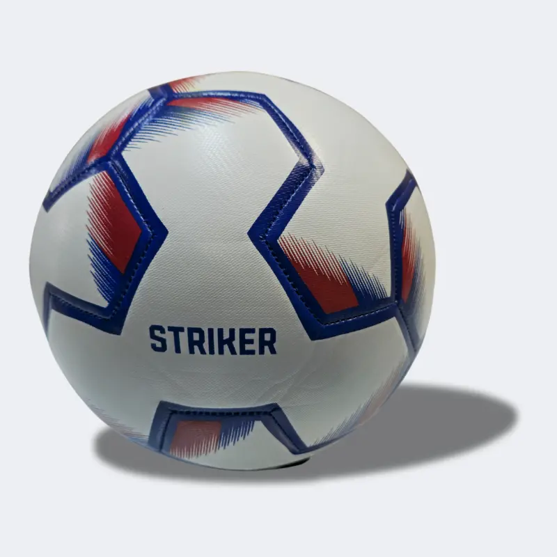 Admiral Striker Hyperseam Soccer Ball. Blue and Red Striker name on the soccer ball