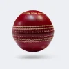 Admiral Test Alum Tanned Cricket Ball - Side View with Thread Seams Side view showing thread seams of Admiral Test Alum Tanned Cricket Ball