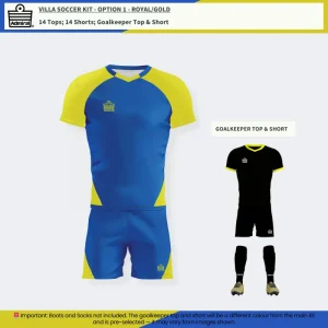 Villa Soccer Kit Royal-Gold Option 1 layout