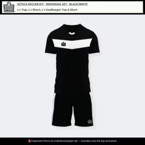 Azteca Soccer Kit Black/White – Individual Set