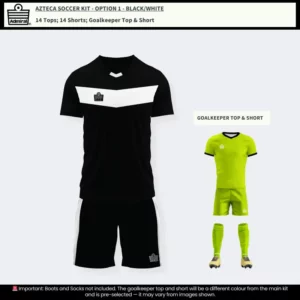 Azteca Soccer Kit Black/White – Team Option 1