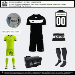 Azteca Soccer Kit Black/White – Team Option 2