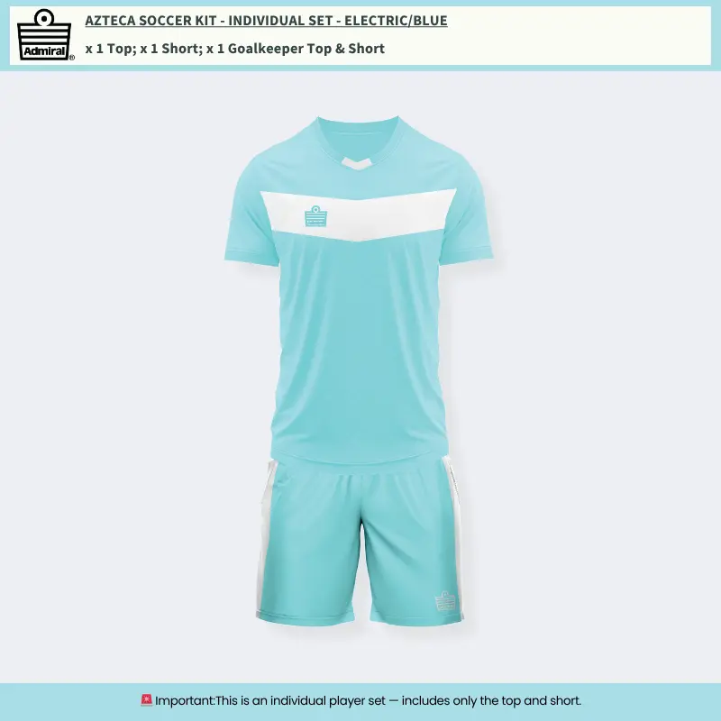 Azteca Soccer Kit Electric Blue – Individual Set