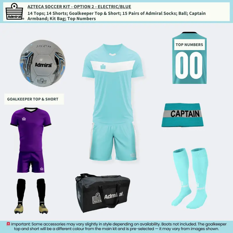 Azteca Soccer Kit Electric Blue – Team Option 2