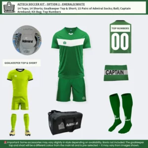 Azteca Soccer Kit Emerald/White – Team Option 2