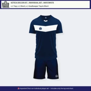 Azteca Soccer Kit Navy/White – Individual Set