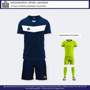Azteca Soccer Kit Navy/White – Team Option 1