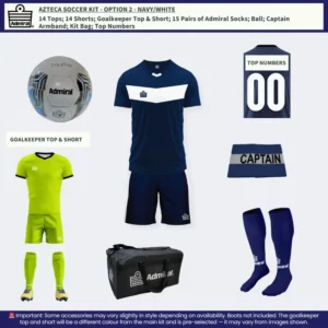 Azteca Soccer Kit Navy/White – Team Option 2