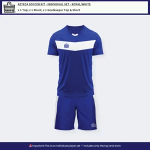 Azteca Soccer Kit Royal/White – Individual Set