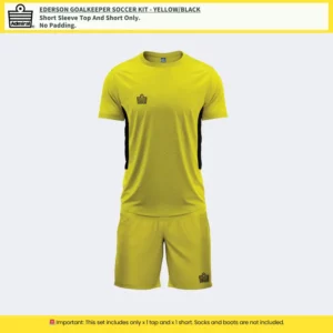 Ederson Goalkeeper Soccer Kit in Yellow and Black – elite goalie apparel
