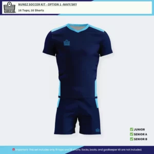 Nunez Soccer Kit Option 1 - Navy and Sky