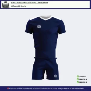 Nunez Soccer Kit Option 1 - Navy and White