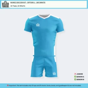 Nunez Soccer Kit Option 1 - Sky and White