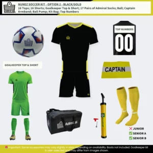 Nunez Soccer Kit Option 2 - Black and Gold