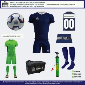 Nunez Soccer Kit Option 2 - Navy and White