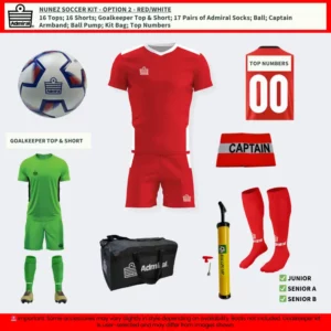 Nunez Soccer Kit Option 2 - Red and White