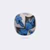 Side view of Admiral Blaze Rugby Ball in white and blue