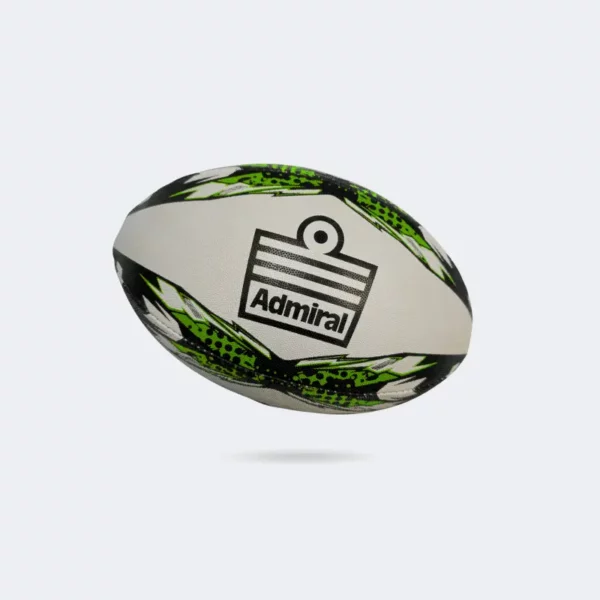Admiral Flash Rugby Ball Size 4 – Logo View Admiral logo on white-green Admiral Flash Rugby Ball size 4