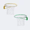 Admiral Netball Nets Set of 2 displayed on a yellow and green netball ring