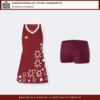 Charlotte Netball Kit Option 1 Maroon-White