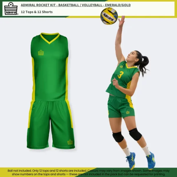 Admiral Rocket Kit - Basketball / Volleyball Emerald/Gold Admiral Rocket Kit - Basketball / Volleyball in Emerald/Gold