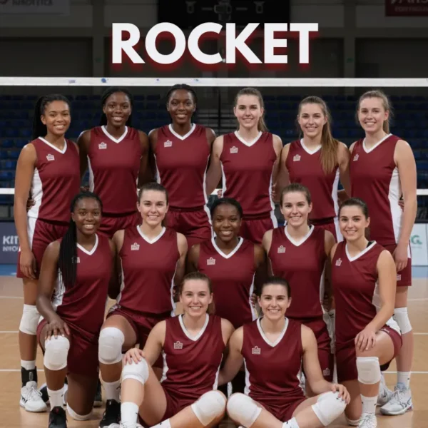 Admiral Rocket Kit - Basketball / Volleyball Maroon/White Volleyball Volleyball players wearing Admiral Rocket Kit - Basketball / Volleyball in Maroon/White
