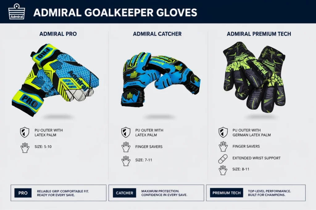SportsApp Sporting Equipment & Apparel World Cup Soccer Gear Admiral Goalkeeper Gloves