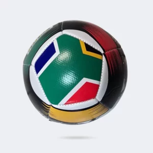 Back view of SA Flag Mini Soccer Ball 12 Panel showing panel design