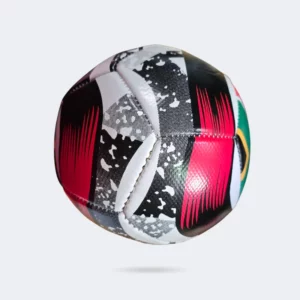 Side view of SA Flag Mini Soccer Ball 12 Panel showing detailed flag design