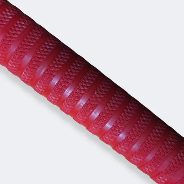 Close-up of Admiral Ring Design Cricket Bat Grip Red