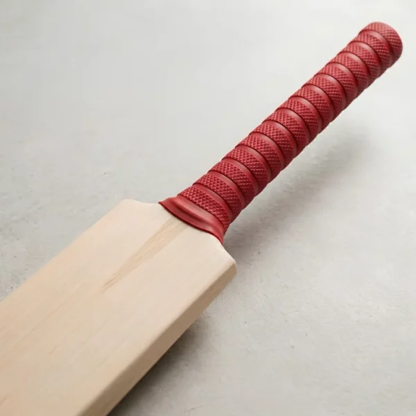 Admiral Ring Design Cricket Bat Grip red fitted on cricket bat