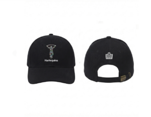 BLACK CAP Harlequins Cricket Cap-Black